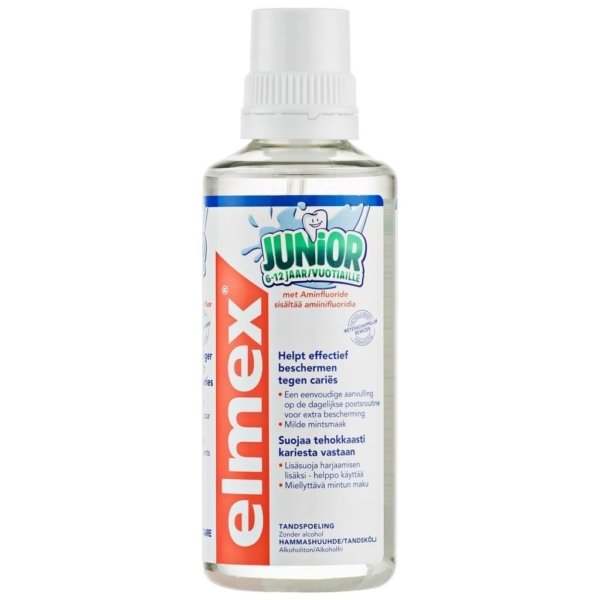 fles met Elmex Mondspoeling kind