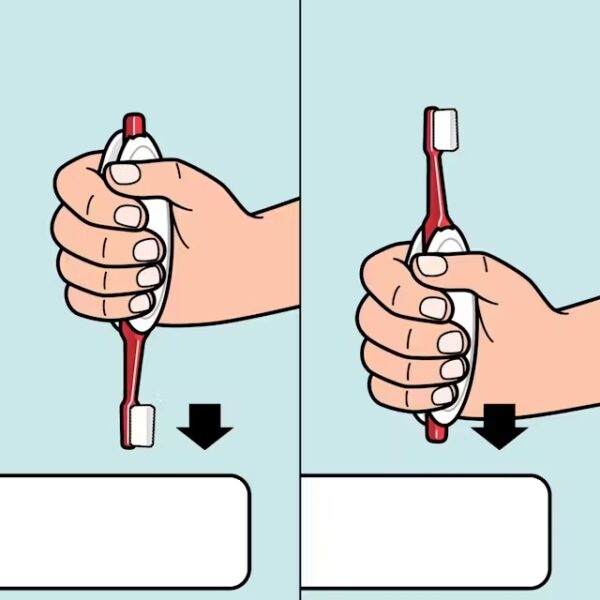 Hoe de extra grip van tepe om je handtandenborstel moet